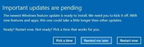 Update pending notification